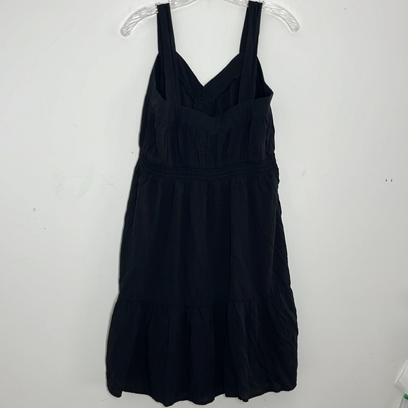 Knox Rose Sleeveless Tiered Boho Peasant Summer Dress Medium Black Knee Length - Picture 4 of 9